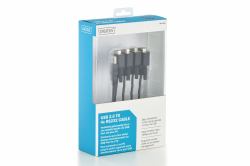 Digitus DA-70159 σειριακό καλώδιο Μαύρος [Μαύρο] 1,5 m USB Τύπου-A DB-9 (DIGITUS USB 20 TO 4XRS232 CABLE - 1.5M)