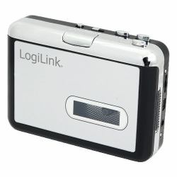 LogiLink UA0156 κασετόφωνο 1 θήκη Μαύρος [Μαύρο], Άργυρος (USB Cassette Capture & Player - UA0156, 100 - 20000 Hz, 3.5 - mm, Black,Silver, AA, 3 V, 170 - Warranty: 48M)