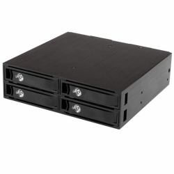 StarTech.com SATSASBP425 drive bay πίνακας 13,3 cm [5.25"] Πλαίσιο δίσκου αποθήκευσης Μαύρος [Μαύρο] (INSTALL 4 SSD/HDDS IN 5.25 BAY - FOR SAS II SATA DRIV...