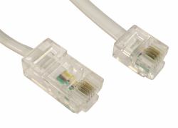 Cables Direct RJ-45 - RJ-11 3m καλώδιο τηλεφωνίας Λευκός [Άσπρος] 