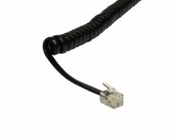 Cables Direct RJ-10 3m Μαύρος [Μαύρο] (CDL 3m Coiled Handset Cord - Black)