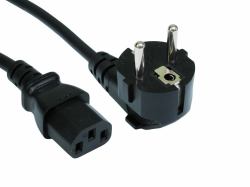 Cables Direct Euro - IEC [C13] 5m Μαύρος [Μαύρο] C13 σύνδεσμος (CDL 5m Euro Plug to C13 Mains Lead)