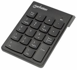 Manhattan 178846 αριθμητικό πληκτρολόγιο Laptop/PC RF Wireless Μαύρος [Μαύρο] (Numeric Keypad, Wireless [USB-A], 18 Full Size Keys, Black)