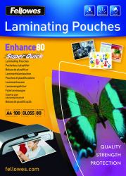 Fellowes 5440001 θήκη πλαστικοποίησης 100 τεμάχια (Superquick Lam Pouch 80MIC A4 100pk)