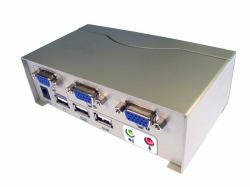 Cables Direct NLKVM-100-2 εναλλαγέας [switches] KVM Άργυρος 