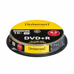 Intenso 1x10 DVD+R 8.5GB 8x Double Layer printable DVD+R DL 10 pc[s] (Intenso DVD+R 8.5GB, 8x Speed, DL, Printable Cake Box 25)