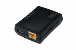 Digitus DN-13020 διακομιστής εκτύπωσης Ethernet LAN Μαύρος [Μαύρο] (DIGITUS USB MULTIFUNETWSERVER - USB 20 1 PORT)