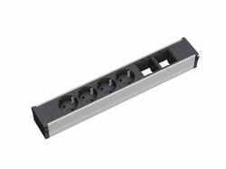 Bachmann 912.007 4AC outlet[s] Black,Silver power extension (CONI 4xSchuko & 2xModule GST18)