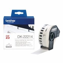 Brother DK-22214 ταινία κατασκευής ετικετών Μαύρο σε λευκό[άσπρο] (CINTA CONTINUA BLANCA ANCHO - 12MM LONGITUD 30.48M)