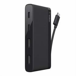 Belkin F4U090btBLK 5000 Mbit/s Μαύρος [Μαύρο] (4-PORT USB-C TRAVEL HUB - 2XUSB A/2XUSB C BLACK)