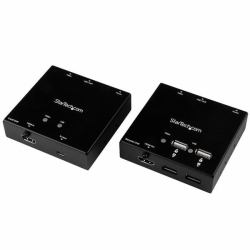 StarTech.com ST121USBHD επεκτατικό AV Μεταδότης & δέκτης AV Μαύρος [Μαύρο] (50M HDMI EXTENDER WITH 4 PORT - USB HUB HDMI OVER CAT6 1080P)