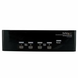 StarTech.com SV431DDVDUA εναλλαγέας [switches] KVM Μαύρος [Μαύρο] (4 PORT DVI VGA DUAL MONITOR KVM - SWITCH USB WITH AUDIO)