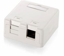 Equip 125122 κουτί εξόδου Λευκός [Άσπρος] (2-Port Keystone Jack Surface - Mount Box - Warranty: 12M)