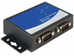 DeLOCK 87586 serial converter/repeater/isolator Black (Delock Adapter USB 2.0 to 2 x serial R)