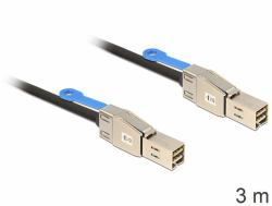DeLOCK 83396 Serial Attached SCSI [SAS] cable 3 m Black, Silver (Delock SAS eksternt kabel - 3 m)
