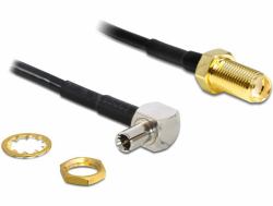 DeLOCK 88487 coaxial cable 1.45 m TS-9 SMA Black (DeLOCK 88487 coaxial cable)