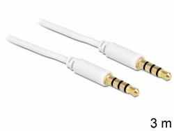 DeLOCK 3.5mm - 3.5mm, 3m καλώδιο ήχου Λευκός [Άσπρος] 
