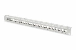 Digitus Modular Patch Panel, 24-port (DIGITUS MOD PATCH PANEL 24-P - SHIELDED RACK MOUNT GREY)