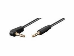 Microconnect AUDLL1.5A καλώδιο ήχου 1,5 m 3.5mm Μαύρος [Μαύρο] (3.5mm Minijack Cable 1,5m 90Â° - 3.5mm Minijack Cable - Male-Male 90Â° - Warranty: 300M)