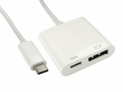 Cables Direct USB3C-DPCAB-WPD κάρτα γραφικών USB 3840 x 2160 εικονοστοιχεία Λευκός [Άσπρος] (CDL 15cm Leaded USB Type-C - DP+PD)