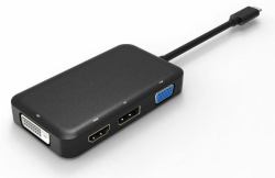 Microconnect USB3.1CCOM10 USB graphics adapter 3840 x 2160 pixels Black (USB-C to DP / HDMI v1.4 / - DVI-D 24+1 / VGA, Black - Supports 3840x2160P/ 60HZ - Warranty: 300M)