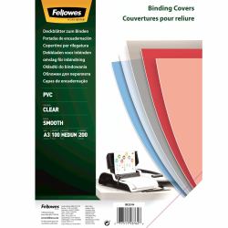 Fellowes 53764 προστατευτικό εξώφυλλο A3 PVC Διαφανής 100 τεμάχια (Fellowes PVC A3 Clear Cover 200 Micron Pack of 100)