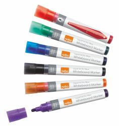 Nobo 1901419 εξάρτημα πίνακα (Nobo 1901419 Liquid Ink Drywipe Markers Pack of 6)