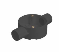Titan CJB202BK εξάρτημα μικροαγωγών οπτικών ινών (TITAN 20MM 2 WAY THROUGH BOX BLACK)