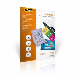 Fellowes 5602101 θήκη πλαστικοποίησης 25 τεμάχια (Fellowes 5602101 Admire A4 80Mic Stylish Matt Pouch 25pk)