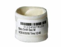 Zebra LB2-BABY-P βραχιολάκι Λευκός [Άσπρος] Γάζα νοσοκομείου (WRISTBAND PAPER/PET 1.375X5.5 - LASERBAND 2 HOOK+LOOP 100/BOX)