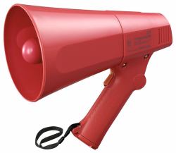 TOA ER-520S Υπαίθρια 10W Κόκκινο μεγάφωνο (ER-520S Handheld Megaphone, 6W, with Siren, Red, Range 250m)