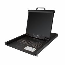 StarTech.com RKCONS1908K ράφι 48,3 cm [19"] 1280 x 1024 εικονοστοιχεία Ατσάλι Μαύρος [Μαύρο] 1U (8 PORT RACKMOUNT KVM CONSOLE - FOR SERVER RACK - 48.26 CM)