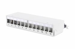 Digitus DN-93706 πίνακας συνδέσεων 1U (MODULAR PATCH PANEL SHIELDED - DESKTOP 12-PORT COLOR GREY)