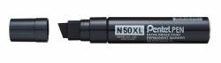 Pentel N50XL ανεξίτηλος μαρκαδόρος Άκρη σμίλης Μαύρος [Μαύρο] 6 τεμάχια (Pentel N50XL Black Permanent Market Broad Chisel 17-19mm Pack of 6)
