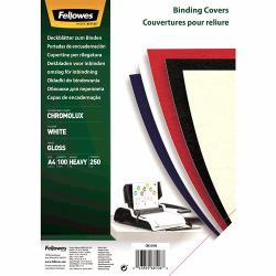 Fellowes 5378006 προστατευτικό εξώφυλλο A4 Λευκός [Άσπρος] 100 τεμάχια (Fellowes 5378006 Binding Cover Chromolux Card A4 Pack of 100 White)