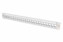 Digitus Modular Patch Panel for Keystone Jack 1U Rack Mount - Unloaded (MODULAR PATCH PANEL - 1U/ 19IN/ GREY LABEL FIELD)