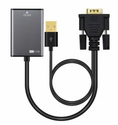Microconnect VGAHDMI καλώδιο VGA 0,15 m VGA [D-Sub] Μαύρος [Μαύρο] (Adapter VGA 15pin - HDMI M-F - Active, with USB Power - Resolution : 1080p*60hz, Signal direction : from VGA to...