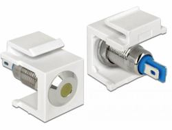 DeLOCK 86436 wire connector Keystone LED Blue, Stainless steel, White, Yellow (Delock Keystone LED yellow 6 V flat -)