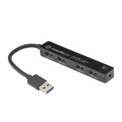 connektgear 25-0059 κατανεμητής διεπαφών USB 3.2 Gen 1 [3.1 Gen 1] Type-A 5000 Mbit/s Μαύρος [Μαύρο], Λευκός [Άσπρος] (4 PORT HUB USB 3 - WITH UK - POWER S...