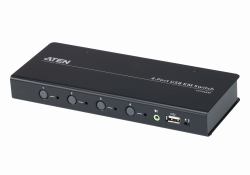 ATEN CS724KM-AT εναλλαγέας [switches] KVM Μαύρος [Μαύρο] (4 Port USB KVM Switch)