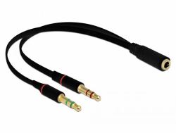DeLOCK 65967 καλώδιο ήχου 0,2 m 3.5mm 2 x 3.5mm Μαύρος [Μαύρο] 