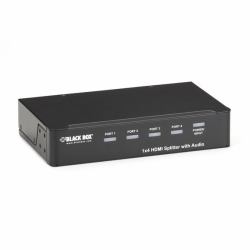 Black Box AVSP-HDMI1X4 διαχωριστής βίντεο HDMI 4x HDMI (1 X 4 HDMI SPLITTER W/ AUDIO - AVSP-HDMI1X4, HDMI, 4x HDMI, - 1920 x 1200 pixels, Black, 5 m, 1280 x 1024 [SXGA],1600 x 1200...