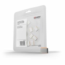Lindy USB Type C Port Blockers [Without Key] - Pack of 10, Orange (USBTYPECPORTBLOCKERS[WITHOUTKEY])