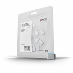 Lindy 40466 τάπα θύρας Αποκλεισμός θυρών USB Type-C Μπλε Ακρυλονιτριλίου βουταδιενίου στυρολίου [ABS] 10 τεμάχια (port dust c...