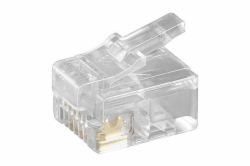 Microconnect KON502-10R ενωτικό καλωδίων RJ-12 6P6C Διαφανής (Modular Plug RJ12 6P6C, 10pcs - Unshielded version, - for round cables, 6pol. connected - Warranty: 300M)