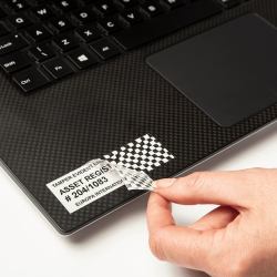 Brother TZE-SE5 ταινία κατασκευής ετικετών Μαύρο σε λευκό[άσπρο] TZ/TZe (Brother TZESE5 Black on White 8M x 24mm Security Tape)