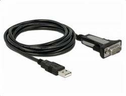DeLOCK 65962 σειριακό καλώδιο Μαύρος [Μαύρο] 3 m USB Τύπου-A DB-9 (Delock Adapter USB Type-A to 1 x seria)