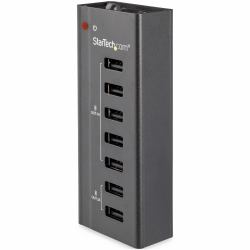 StarTech.com ST7C51224EU φορτιστής κινητών συσκευών Παγκόσμιος Μαύρος [Μαύρο] DC Εσωτερικός [Εσωτερικού χώρου] (7 PORT USB CHAR...
