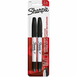 Sharpie 1985878 ανεξίτηλος μαρκαδόρος Μαύρος [Μαύρο] 2 τεμάχια (Sharpie 1985878 Ultra Fine Black Ink 2 Marker Pens Pack of 12)