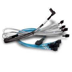 Broadcom 05-60003-00 καλώδιο Serial Attached SCSI [SAS] 1 m (Broadcom - SAS internal cable - Slim SAS [SFF-8654] [M] to Mini SAS HD [SFF-8643] - 1 m)
